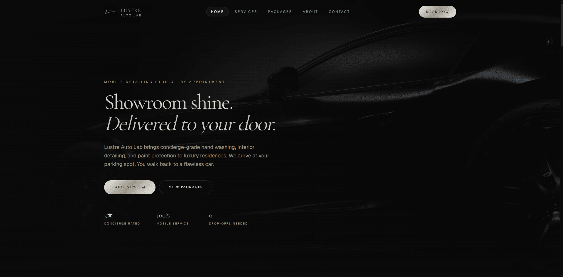 Lustre — Website and staff management system screenshot 1