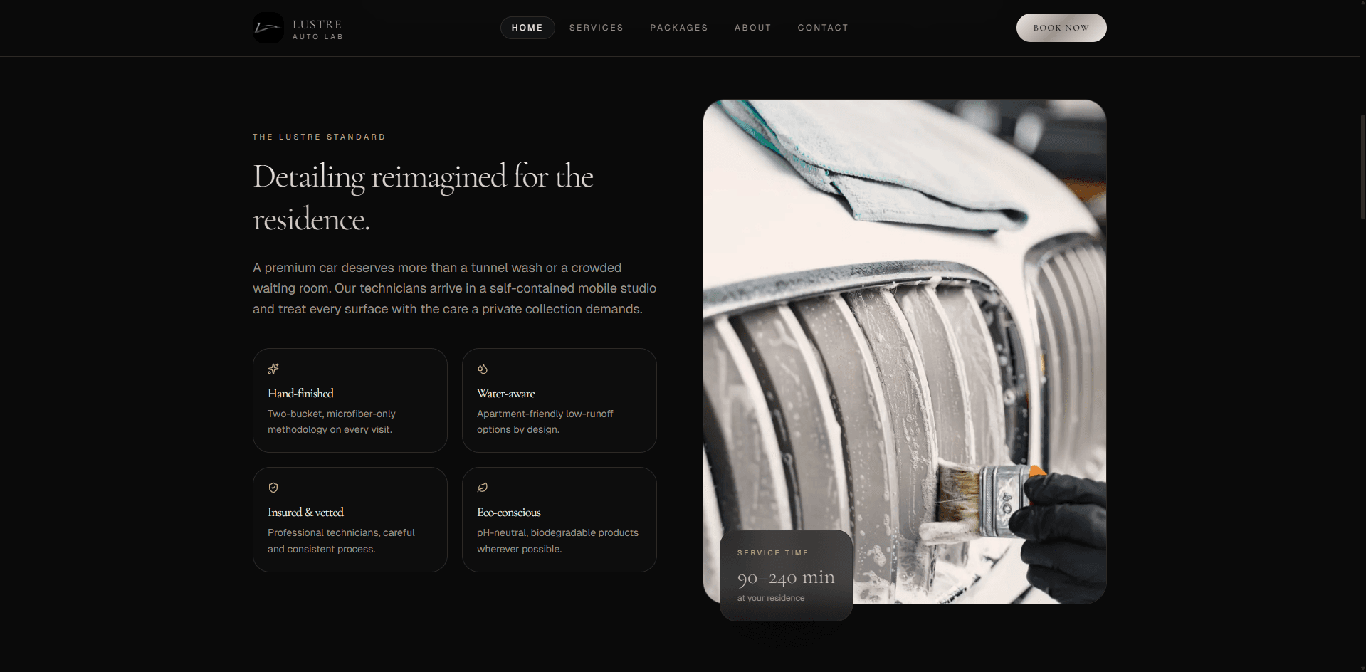 Lustre — Website and staff management system screenshot 2
